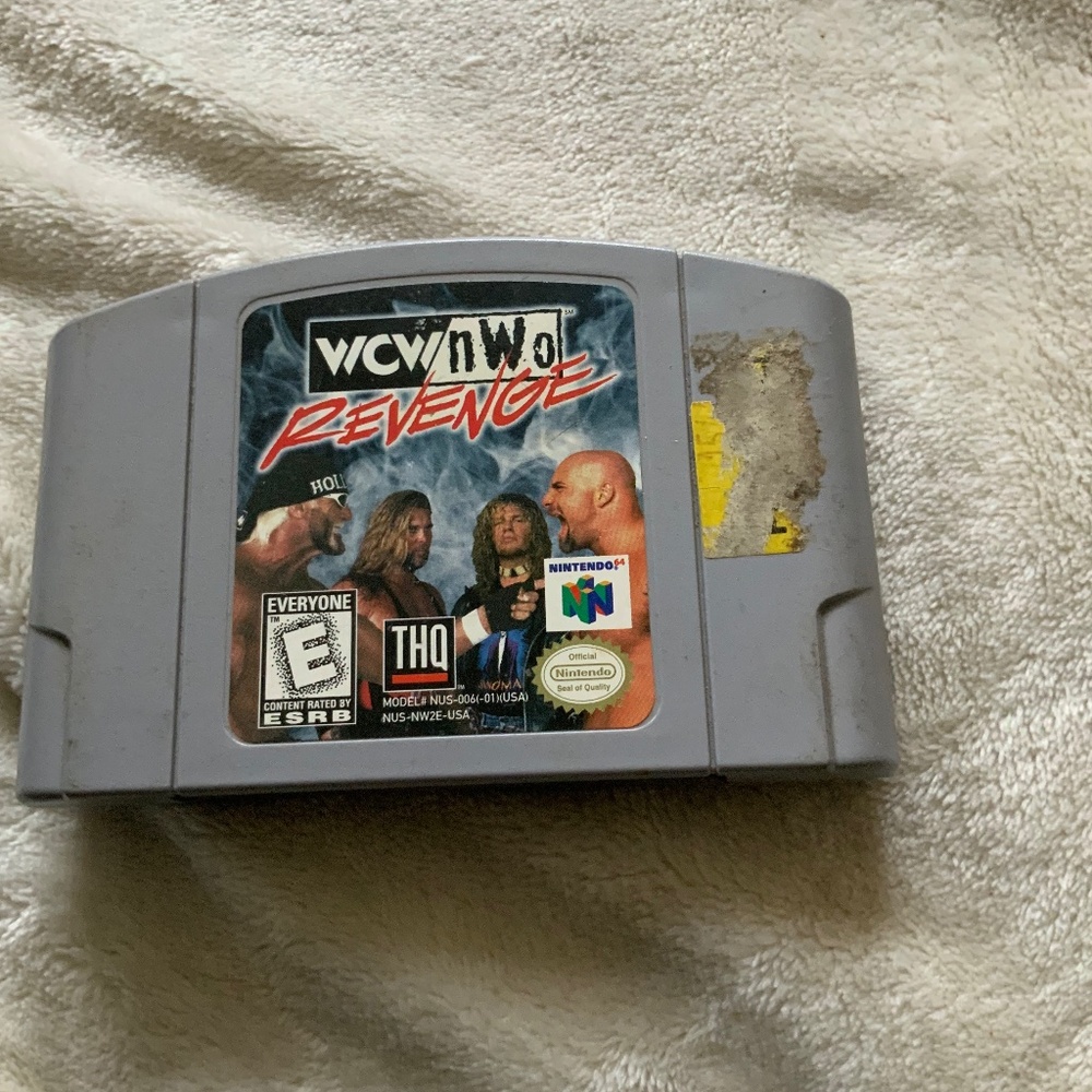 Vintage Nintendo 64 WNC vs NWO Revenge Video Game Cartridge